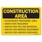 Signmission OSHA, Construction Area Authorized Personnel Hard Hats Required, 10in X 7in, 10" W, 7" H, Landscape OS-MISC-D-710-L-19481 - alternate 1
